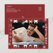 Meowy kerstcadeautje Fotofeestdag Briefkaart (Voorkant / Achterkant)