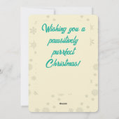 Meowy Kerstcute Kittens Retro Artwork Feestdagenkaart (Achterkant)