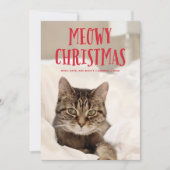 Meowy Kerstcute Kitty Cat | Holiday-foto Feestdagenkaart (Voorkant)