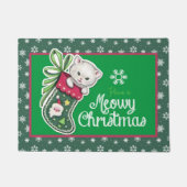 Meowy kerstdeur Mat red en green (Voorkant)