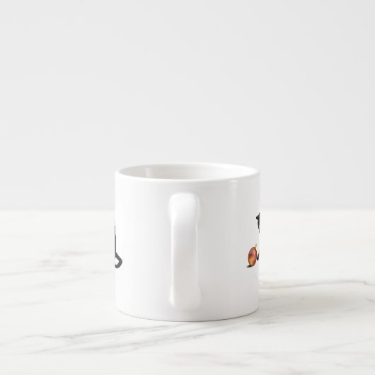 Meowy Kerstfeest Funny Cat Espresso Kop (Achterkant)