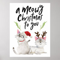 Meowy Kerstfeest Funny Kitty Cat