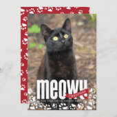 Meowy kerstfeestay-fotokaart feestdagenkaart (Voorkant / Achterkant)