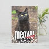 Meowy kerstfeestay-fotokaart feestdagenkaart (Staand voorkant)