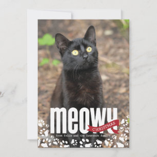Meowy kerstfeestay-fotokaart feestdagenkaart
