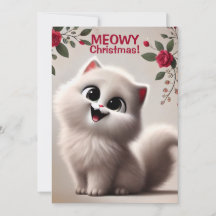 Meowy kerstfeestay-kaart