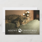 Meowy kerstfeestay-kaart feestdagenkaart (Voorkant)