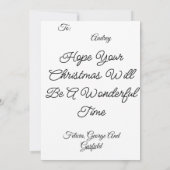 Meowy kerstgroeten, kat, foto en tekst, feestdagenkaart (Achterkant)