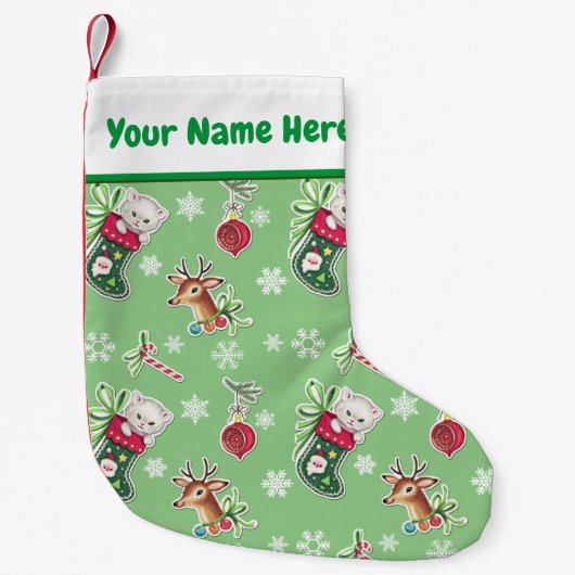 Meowy KerstHappy Reindeer Kleine Kerstsok (Voorkant)