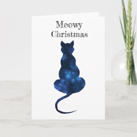 Meowy Kerstkaart Blanco binnen Feestdagen Kaart (Voorkant)