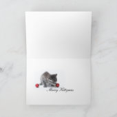 Meowy-kerstkaart Feestdagen Kaart (Binnen)
