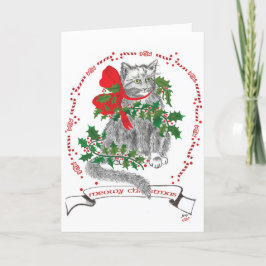 Meowy kerstkaart kaart
