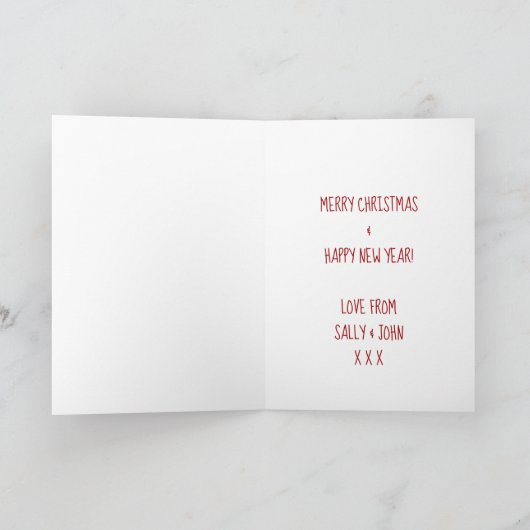 Meowy Kerstkaart Leuke Kattenvakantie Kerstmis Feestdagen Kaart (Binnen)