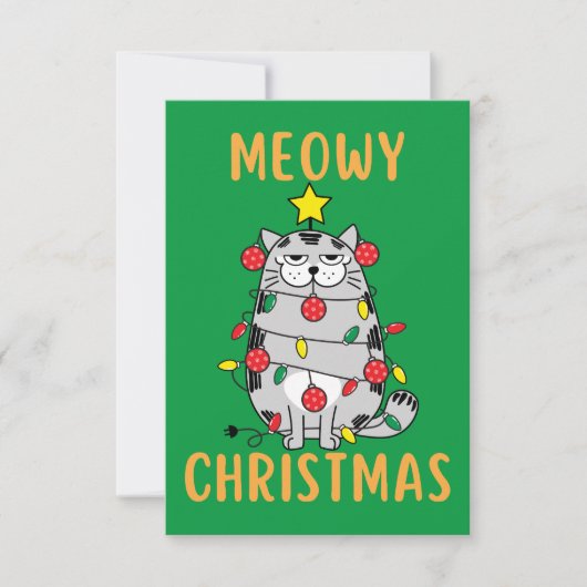 Meowy kerstkaartje (Voorkant)