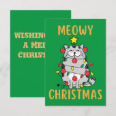 Meowy kerstkaartje (Voorkant / Achterkant)