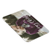 Meowy kerstkalligrafie moderne foto kat magneet (Rechterzijde)