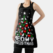 Meowy kerstkat-boom Ugly Schort (Insitu)