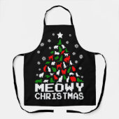 Meowy kerstkat-boom Ugly Schort (Voorkant)