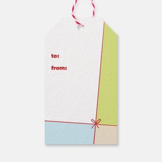 Meowy kerstkat Gift Label Cadeaulabel (Achterkant)