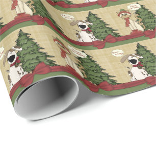 Meowy kerstkat & grr-etings Dog Cadeaupapier