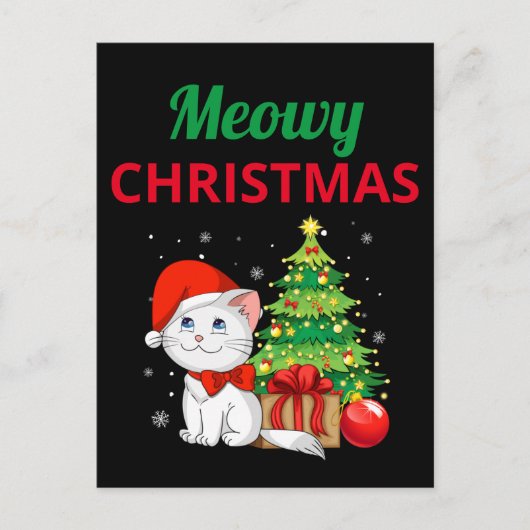 Meowy kerstkat Holiday Briefkaart (Voorkant)
