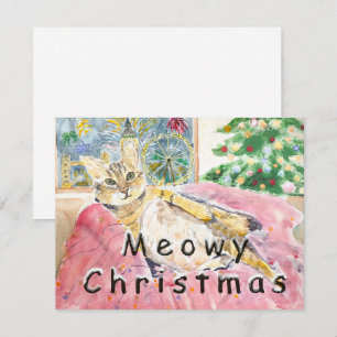 Meowy kerstkat in Londen Kaart