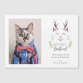 Meowy kerstkat met kerstcadeau van Antlers (Voorkant)