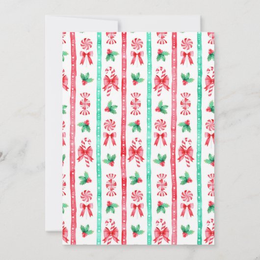 Meowy kerstkat met kerstmis feestdagenkaart (Achterkant)