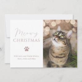 Meowy kerstkat met kerstmis feestdagenkaart