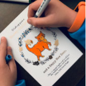 Meowy kerstkat Tangled in licht Folie Feestdagenkaart