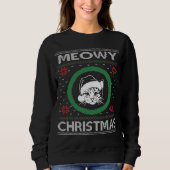 Meowy kerstkat Ugly Sweater for Holiday (Voorkant)