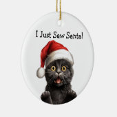 Meowy kerstkat-versiering keramisch ornament (Rechts)