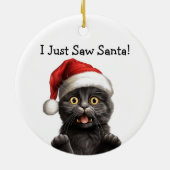 Meowy kerstkat-versiering keramisch ornament (Achterkant)