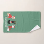 Meowy kerstkatten bad handdoek (Handdoek)