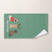 Meowy kerstkatten bad handdoek (Handdoek)