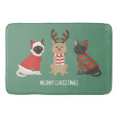 Meowy kerstkatten badmat (Voorkant)