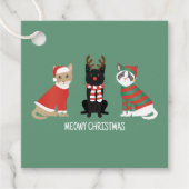 Meowy kerstkatten bedankjes labels (Voorkant)