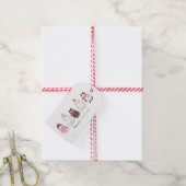 Meowy kerstkatten cadeaulabel (Met Touw)