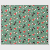 Meowy kerstkatten cadeaupapier (Vlak)