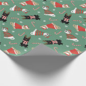 Meowy kerstkatten cadeaupapier (Hoek)