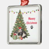 Meowy Kerstkatten en Ornament van boomkeramiek (Links)