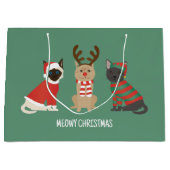 Meowy kerstkatten groot cadeauzakje (Voorkant)