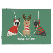 Meowy kerstkatten groot cadeauzakje (Achterkant)