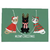 Meowy kerstkatten groot cadeauzakje (Achterkant)
