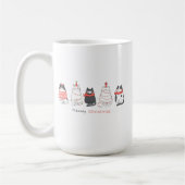 Meowy kerstkatten koffiemok (Links)