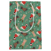 Meowy kerstkatten medium cadeauzakje (Voorkant)