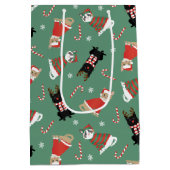 Meowy kerstkatten medium cadeauzakje (Achterkant)