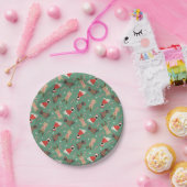 Meowy kerstkatten papieren bordje (Feest)
