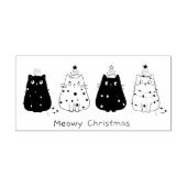 Meowy kerstkatten rubberstempel (Afrduk)