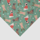Meowy kerstkatten tissuepapier (Detail)